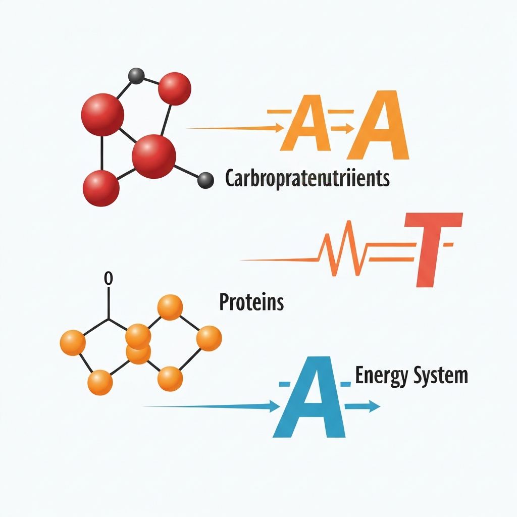 Illustration of macronutrients and their molecular structures