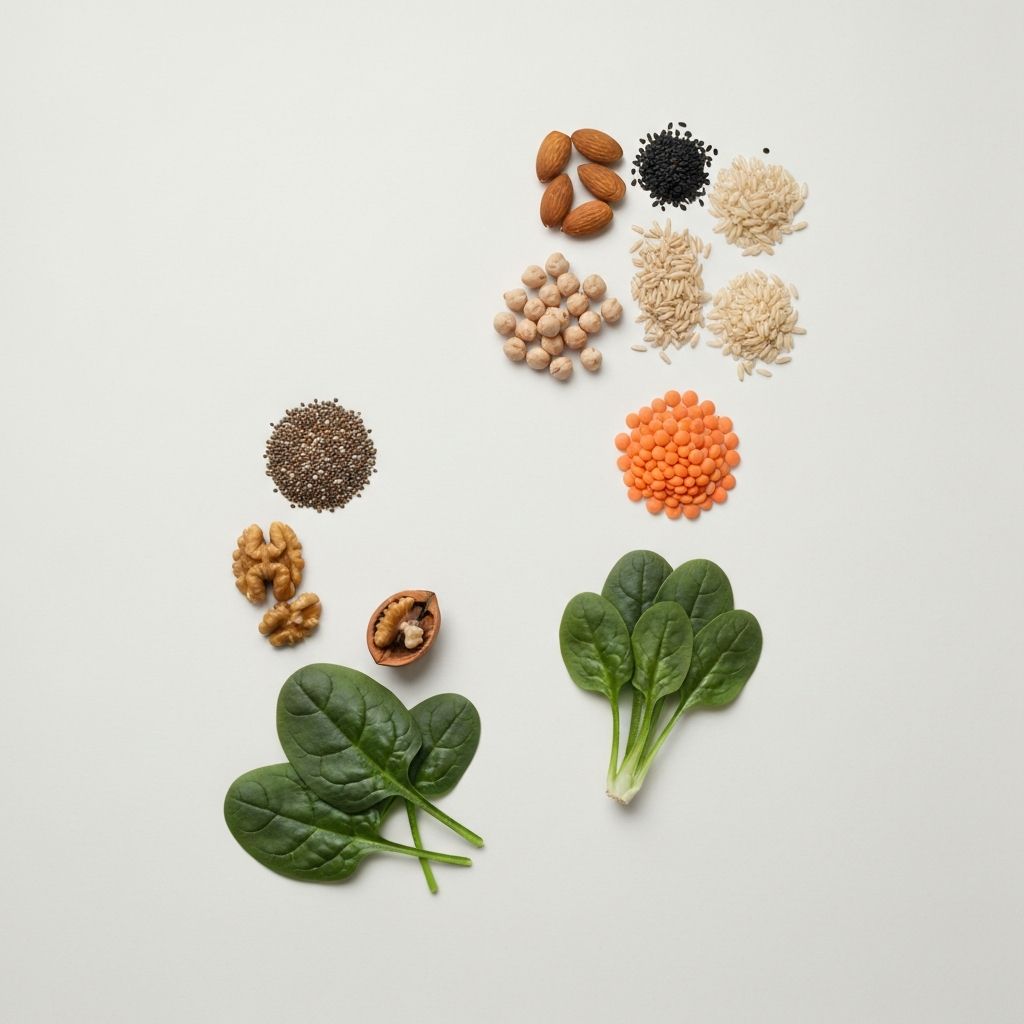 Mineral-rich foods including seeds, nuts, and legumes